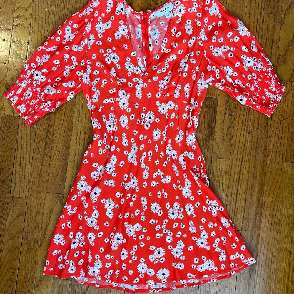 RIXO x Target Red Daisy Floral Swing Dress